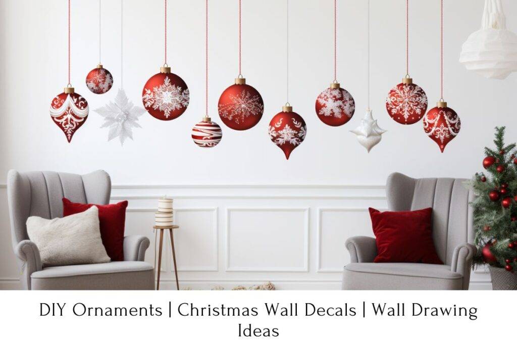 DIY Christmas Wall Decals:  wall drawing ideas