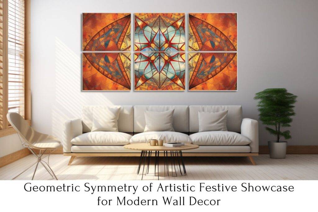 Geometric Symmetry of Artistic Festive Showcase for Modern Wall Decor