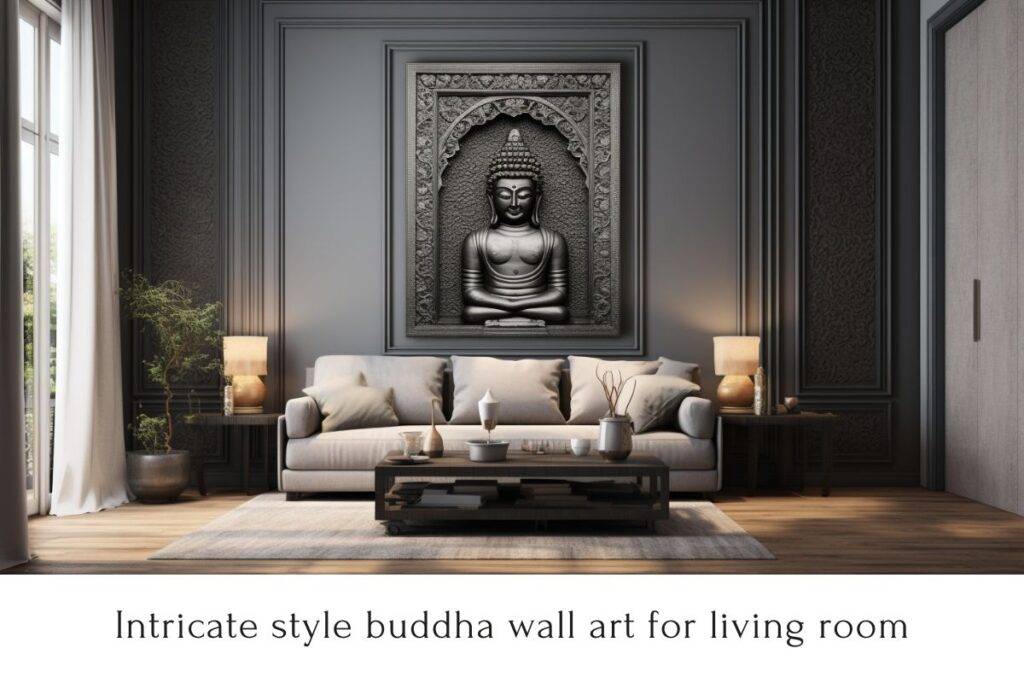 Intricate Style Buddha wall Art for Living Room