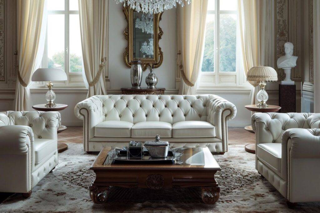 White sitting room furniture