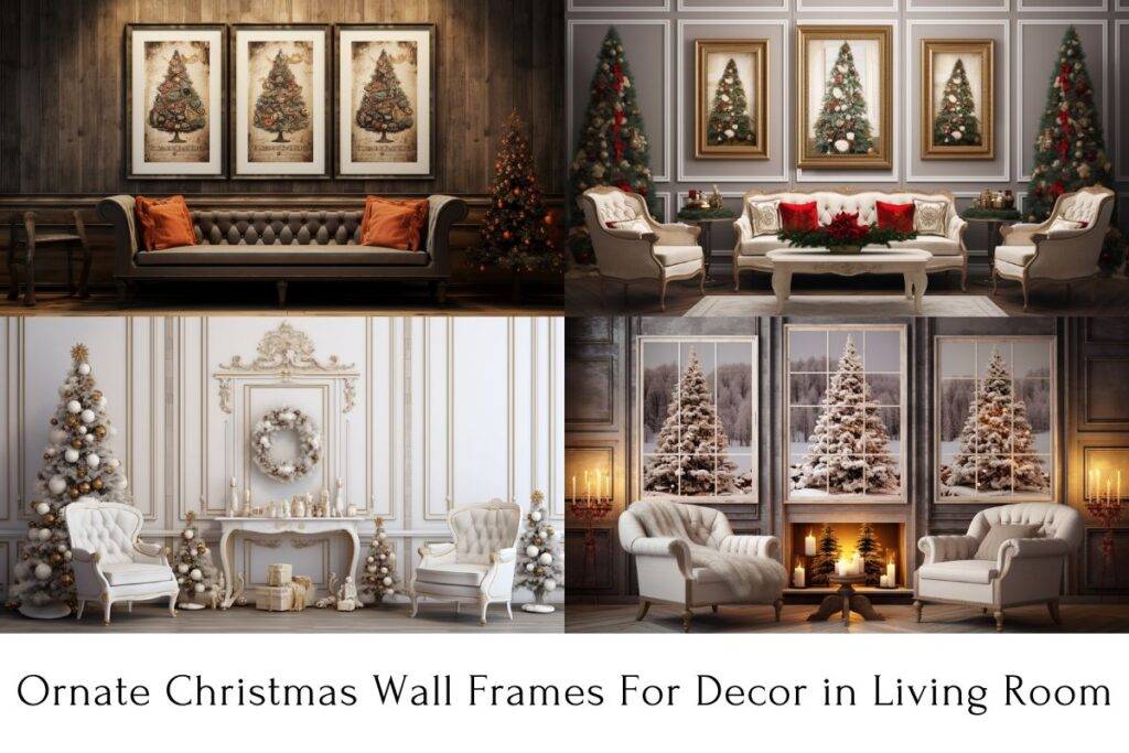 Ornate Christmas Wall Frames For Decor in Living Room