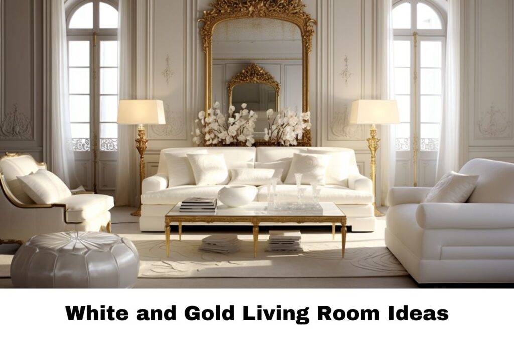 White and Gold Living Room Ideas
