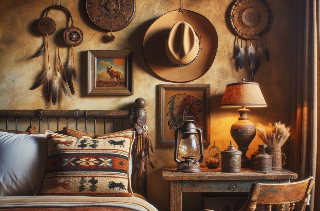 Furniture in a Western themed bedroom 1